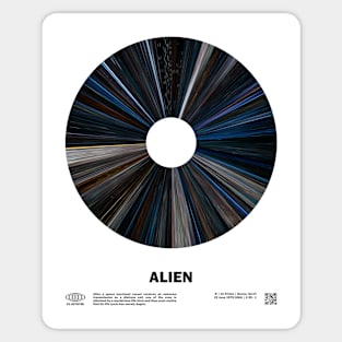 minimal_Alien Warp Barcode Movie Sticker